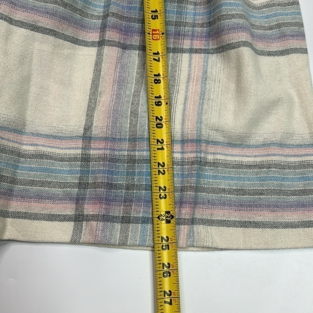 Vintage Marilyn Togs Wool A-line Blue Plaid Skirt Size 11 Waist 26" - Picture 8 of 10
